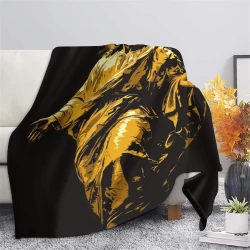 Dieu et Jésus Plaid en Polaire Imprimé 3D Couverture Douce Confortable pour Canapé Lit Bureau