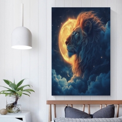 Lion Peinture sur toile sans cadre, impressions posters art mural pour déco maison chambre bureau