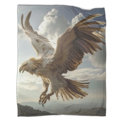 Aigle Plaid en Polaire Imprimé 3D Couverture Douce Confortable pour Canapé Lit Bureau
