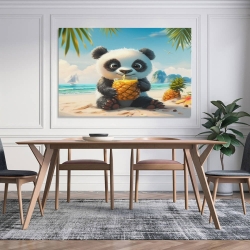 Panda Peinture sur toile sans cadre, impressions posters art mural pour déco maison chambre bureau