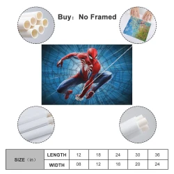 Avengers Spider-Man Unrahmtes Leinwandbild, Wandkunst-Poster-Drucke für Zuhause, Schlafzimmer, Büro Dekoration