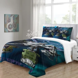 Transformers Megatron Housse de Couette Imprimée 3D Douce 3 Pièces Literie Garçons Filles