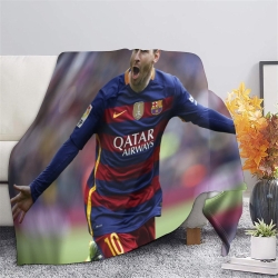 Lionel Messi Plaid en Polaire Imprimé 3D Couverture Douce Confortable pour Canapé Lit Bureau