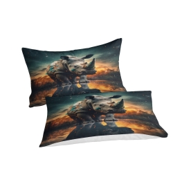 Rhinocéros Housse de Couette Imprimée 3D Douce 3 Pièces Literie Garçons Filles