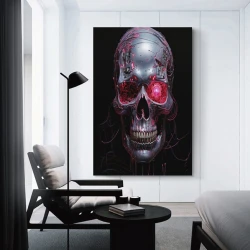 Crâne Peinture sur toile sans cadre, impressions posters art mural pour déco maison chambre bureau