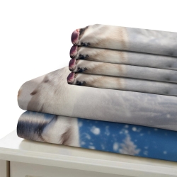 Husky Housse de Couette Imprimée 3D Douce 3 Pièces Literie Garçons Filles