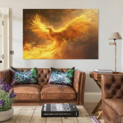 Phénix Peinture sur toile sans cadre, impressions posters art mural pour déco maison chambre bureau