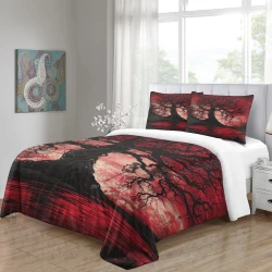 Arbre de vie Housse de Couette Imprimée 3D Douce 3 Pièces Literie Garçons Filles
