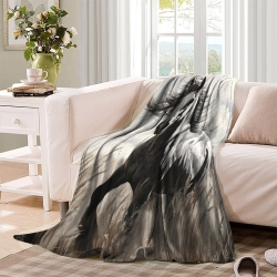 Cheval Plaid en Polaire Imprimé 3D Couverture Douce Confortable pour Canapé Lit Bureau