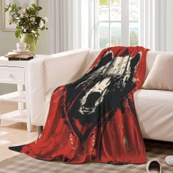 Ours noir Plaid en Polaire Imprimé 3D Couverture Douce Confortable pour Canapé Lit Bureau