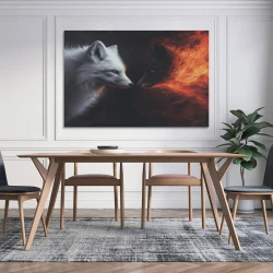 Loup Peinture sur toile sans cadre, impressions posters art mural pour déco maison chambre bureau