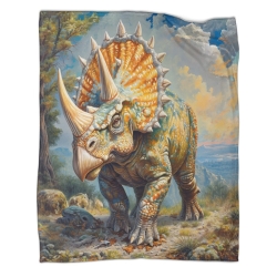 Dinosaure Plaid en Polaire Imprimé 3D Couverture Douce Confortable pour Canapé Lit Bureau