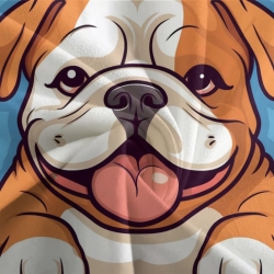 Bouledogue français Housse de Couette Imprimée 3D Douce 3 Pièces Literie Garçons Filles