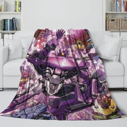 Transformers Shockwave Plaid en Polaire Imprimé 3D Couverture Douce Confortable pour Canapé Lit Bureau
