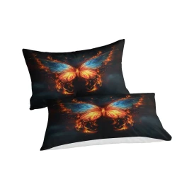 Papillon Housse de Couette Imprimée 3D Douce 3 Pièces Literie Garçons Filles