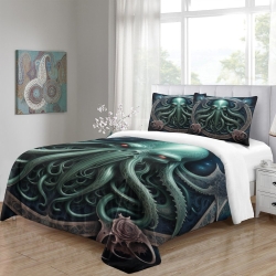 Mythe de l'horreur Cthulhu Housse de Couette Imprimée 3D Douce 3 Pièces Literie Garçons Filles