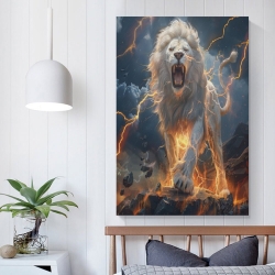 Lion Peinture sur toile sans cadre, impressions posters art mural pour déco maison chambre bureau