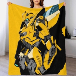 Transformers Bumblebee Plaid en Polaire Imprimé 3D Couverture Douce Confortable pour Canapé Lit Bureau