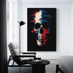 Crâne Peinture sur toile sans cadre, impressions posters art mural pour déco maison chambre bureau