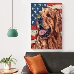 Golden Retriever Peinture sur toile sans cadre, impressions posters art mural pour déco maison chambre bureau