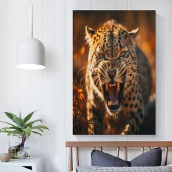 Léopard Peinture sur toile sans cadre, impressions posters art mural pour déco maison chambre bureau