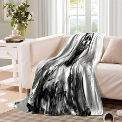 Lionel Messi Plaid en Polaire Imprimé 3D Couverture Douce Confortable pour Canapé Lit Bureau