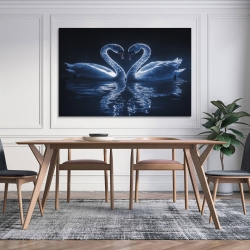 Cygne Peinture sur toile sans cadre, impressions posters art mural pour déco maison chambre bureau