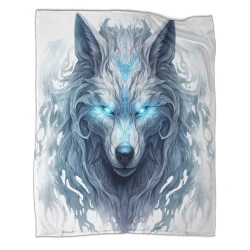 Wolf 3D Gedruckte Fleece-Decke Weiche Gemütliche Decke für Sofa Bett Büro
