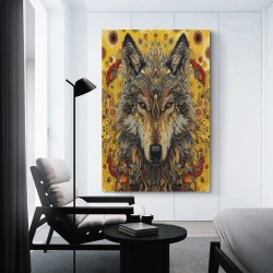 Loup Peinture sur toile sans cadre, impressions posters art mural pour déco maison chambre bureau
