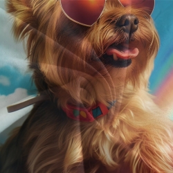 Yorkshire Terrier Housse de Couette Imprimée 3D Douce 3 Pièces Literie Garçons Filles