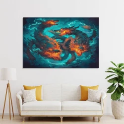 Loup Peinture sur toile sans cadre, impressions posters art mural pour déco maison chambre bureau