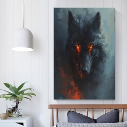 Loup Peinture sur toile sans cadre, impressions posters art mural pour déco maison chambre bureau