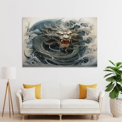 oriental Dragon Peinture sur toile sans cadre, impressions posters art mural pour déco maison chambre bureau