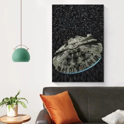 Faucon Millenium Star Wars Peinture sur toile sans cadre, impressions posters art mural pour déco maison chambre bureau