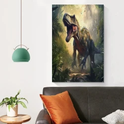 Dinosaure Peinture sur toile sans cadre, impressions posters art mural pour déco maison chambre bureau