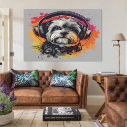 Chien Peinture sur toile sans cadre, impressions posters art mural pour déco maison chambre bureau