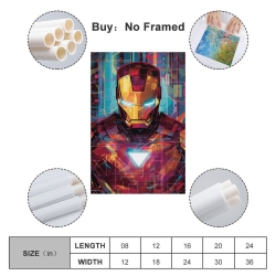 Avengers Iron Man Peinture sur toile sans cadre, impressions posters art mural pour déco maison chambre bureau