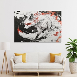 Loup Peinture sur toile sans cadre, impressions posters art mural pour déco maison chambre bureau