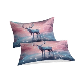 Renne Housse de Couette Imprimée 3D Douce 3 Pièces Literie Garçons Filles