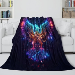 Aquila Coperta in Pile Stampata 3D Morbida e Confortevole per Divano Letto Ufficio