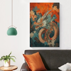 Dragon Peinture sur toile sans cadre, impressions posters art mural pour déco maison chambre bureau