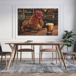 Gallo Pintura en lienzo sin marco, impresiones de pósters arte pared para decoración hogar dormitorio oficina