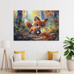 Renard Peinture sur toile sans cadre, impressions posters art mural pour déco maison chambre bureau