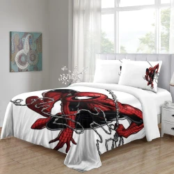 Avengers Spider Man Housse de Couette Imprimée 3D Douce 3 Pièces Literie Garçons Filles