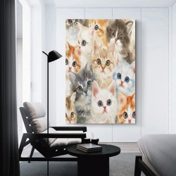 Cute Chat Peinture sur toile sans cadre, impressions posters art mural pour déco maison chambre bureau