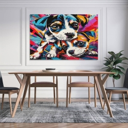 Chien Peinture sur toile sans cadre, impressions posters art mural pour déco maison chambre bureau