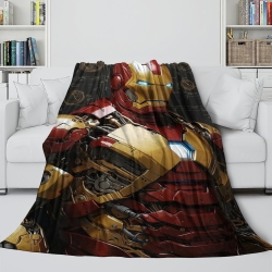 Avengers Iron Man Coperta in Pile Stampata 3D Morbida e Confortevole per Divano Letto Ufficio