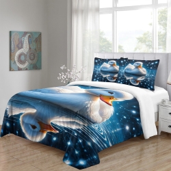 Canard Housse de Couette Imprimée 3D Douce 3 Pièces Literie Garçons Filles