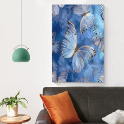 Papillon Peinture sur toile sans cadre, impressions posters art mural pour déco maison chambre bureau