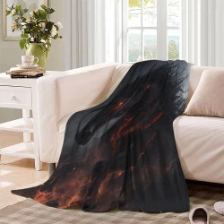 Cheval Plaid en Polaire Imprimé 3D Couverture Douce Confortable pour Canapé Lit Bureau